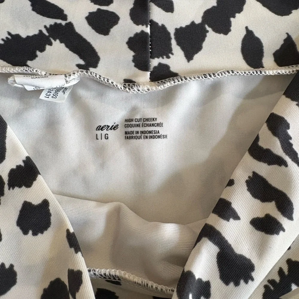 Aerie Black and White Animal Print Bikini - Picture 2 of 3